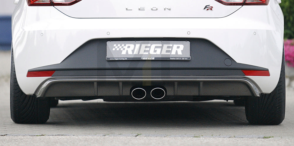 Rieger 00099185 SEAT 5F Leon FR Rear Diffuser 4 | ML Performance UK Car Parts