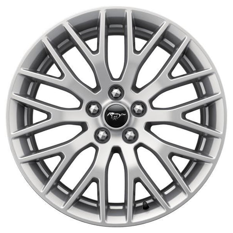 GENUINE FORD 2117753 x4 SET OF 4 MUSTANG ALLOY WHEEL 19" FRONT, 10-SPOKE Y DESIGN, LUSTER NICKEL, 2015 - 2021 | ML Performance UK