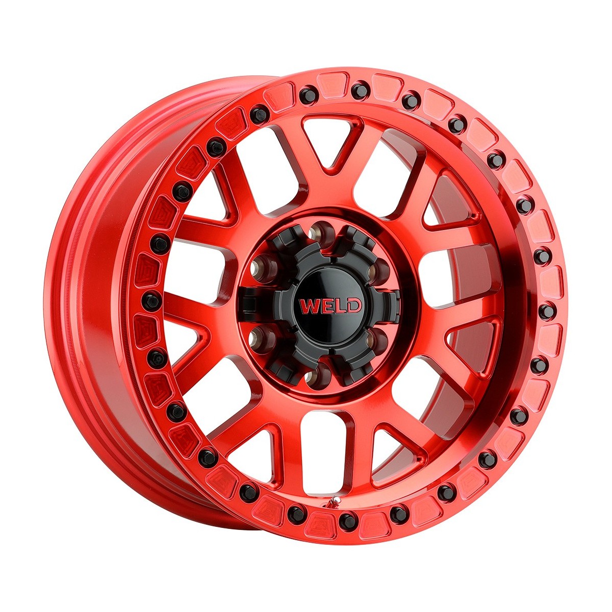 Weld W90579098450 Cinch Beadlock W905 Wheel 17x9 6x135 ET-12 BS4.5 Candy Red - Red