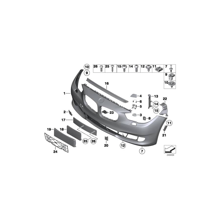 Genuine BMW 51137200746 F07 Licence Plate Base (Inc. 535i, 530d 155kW & 550iX 4.4) | ML Performance UK Car Parts