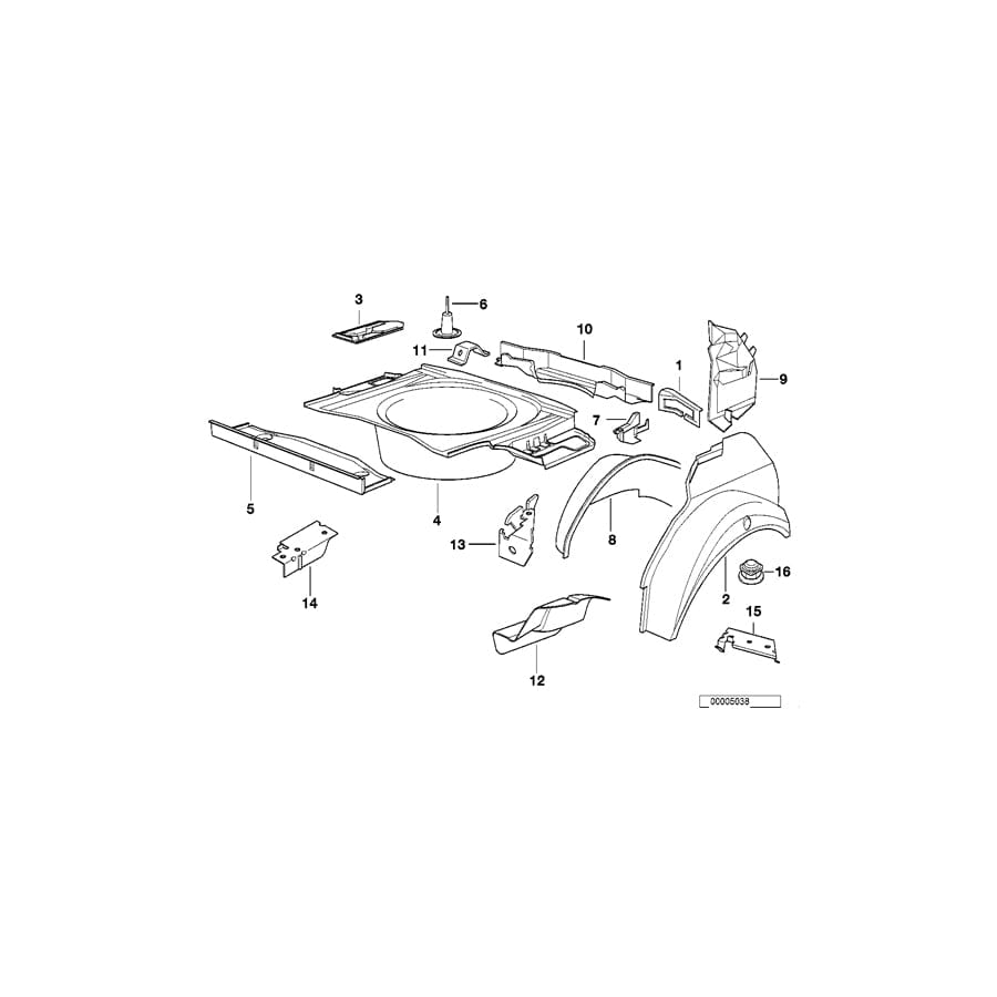 Genuine BMW 41128108475 E31 Panel Left (Inc. 850Ci) 1 | ML Performance UK Car Parts