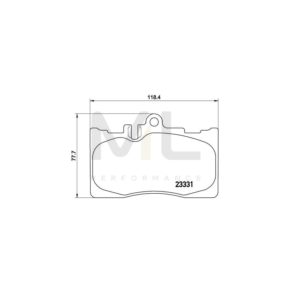 Brembo P 83 058 Brake Pad Set For Lexus Ls Iii (Xf30) Prepared For Wear Indicator | ML Performance Car Parts