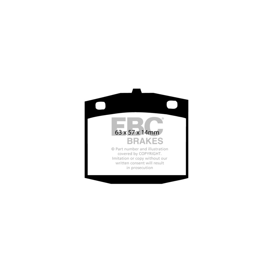 EBC DP286 Datsun Nissan Ultimax Front Brake Pads (Inc. Bluebird, Sunny, Violet, Skyline) 2 | ML Performance UK Car Parts