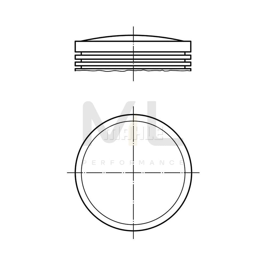 MAHLE ORIGINAL 279 16 01 Piston 92,58 mm, without cooling duct | ML Performance Car Parts