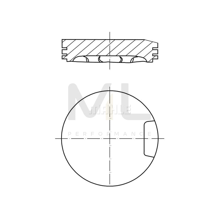 MAHLE ORIGINAL 033 13 00 Piston 81,01 mm, without cooling duct | ML Performance Car Parts