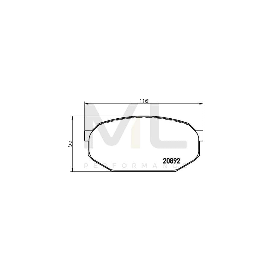 TEXTAR 2089202 Brake pad set not prepared for wear indicator | ML Performance Car Parts