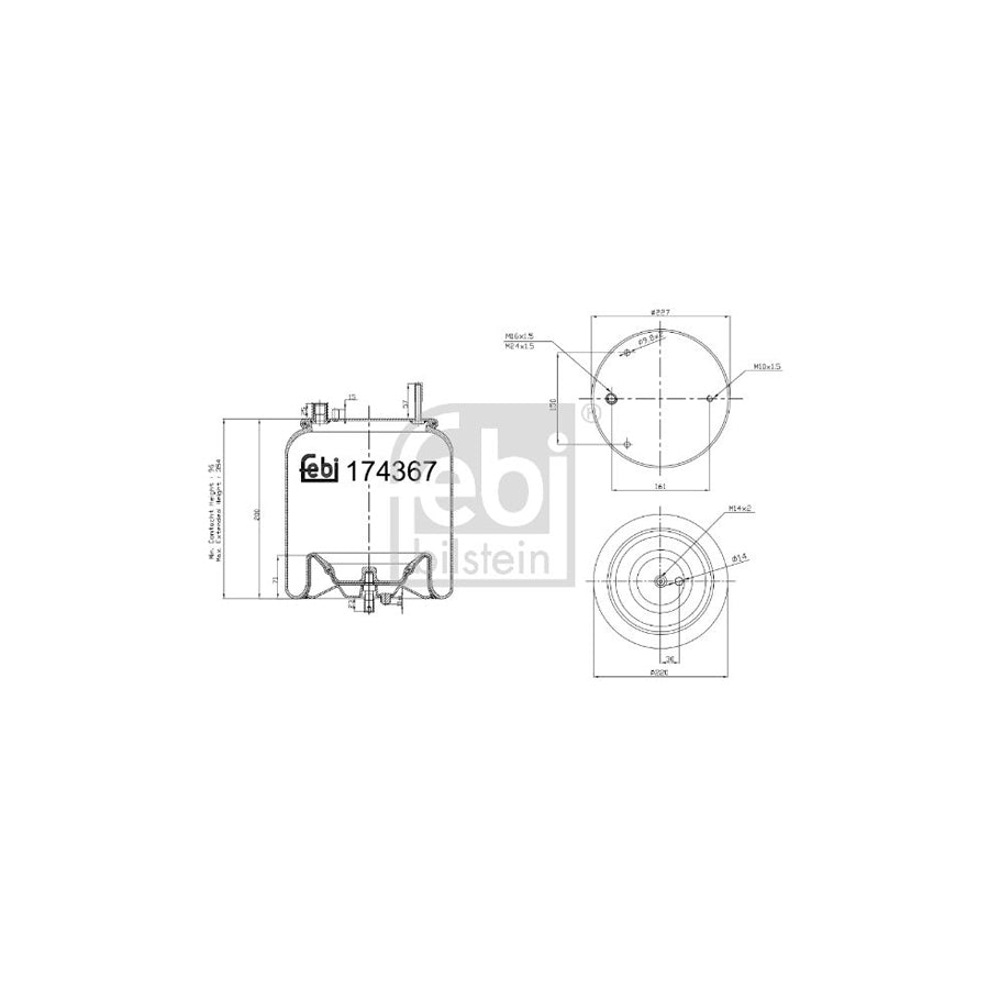 Febi Bilstein 174367 Boot, Air Suspension