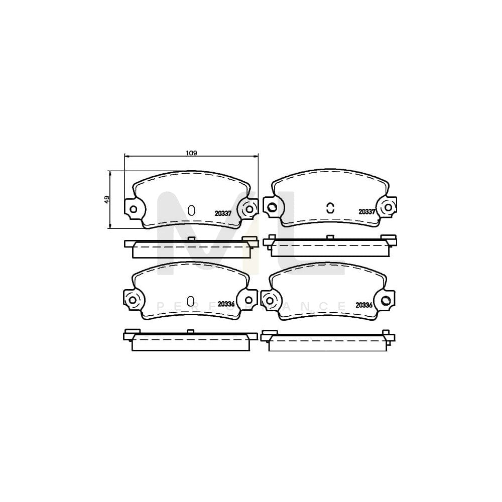 Hella 8DB 355 007-131 Brake Pad Set With Acoustic Wear Warning | ML Performance Car Parts