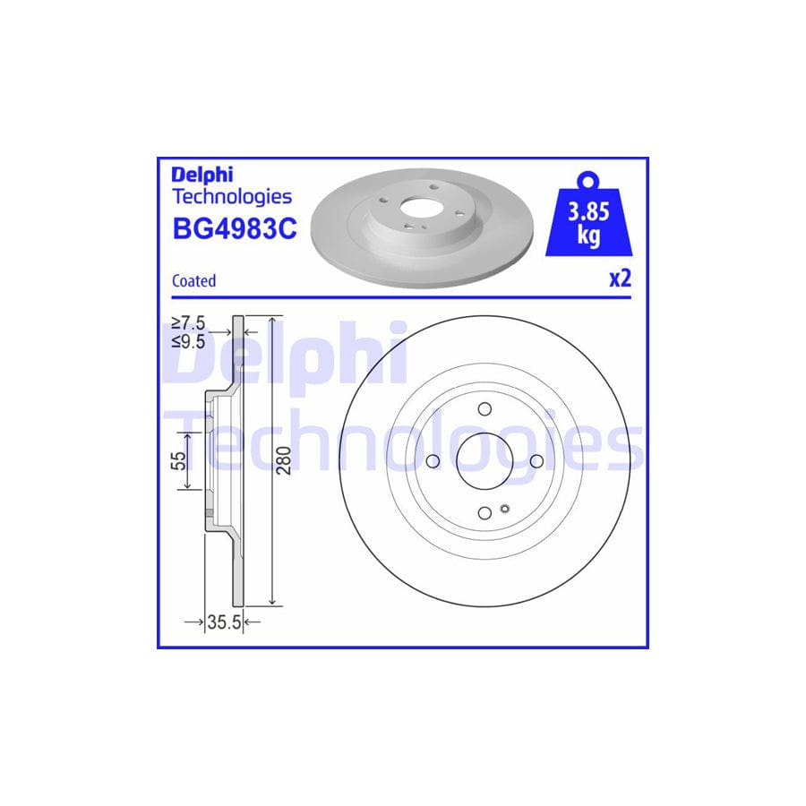 Delphi Bg4983C Brake Disc