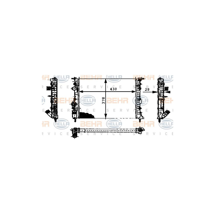 Hella 8MK 376 716-164 Engine Radiator