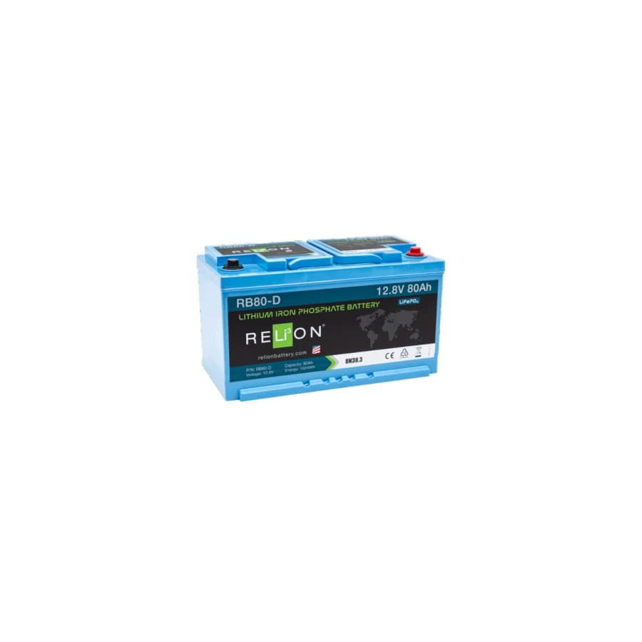 RELiON Lithium 12V 80Ah Leisure Battery LiFePO4 - REL-RB80-D | ML Performance UK Car Parts