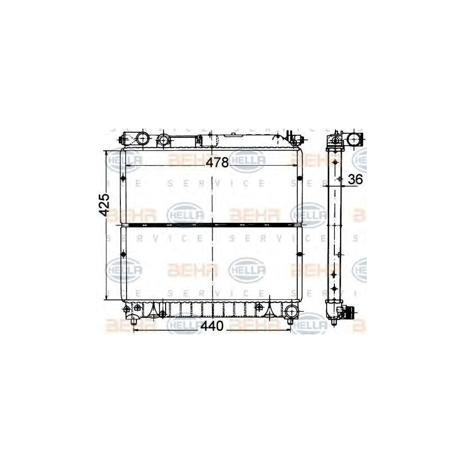 Hella 8MK 376 716-431 Engine Radiator