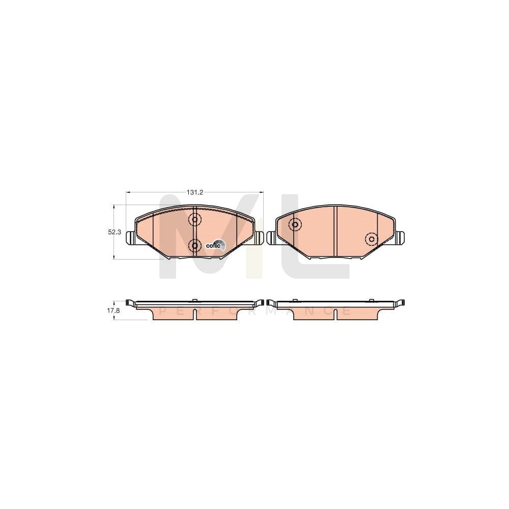 TRW Cotec Gdb2027 Brake Pad Set Prepared For Wear Indicator | ML Performance Car Parts