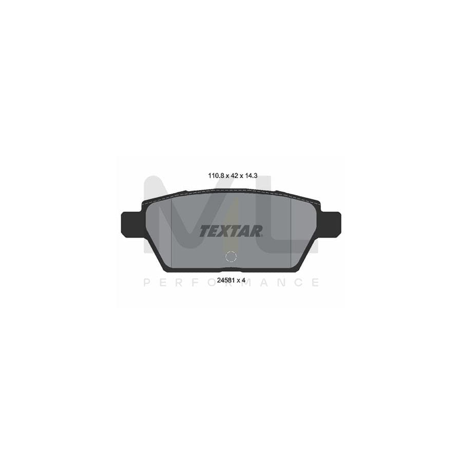 TEXTAR 2458102 Brake pad set not prepared for wear indicator | ML Performance Car Parts