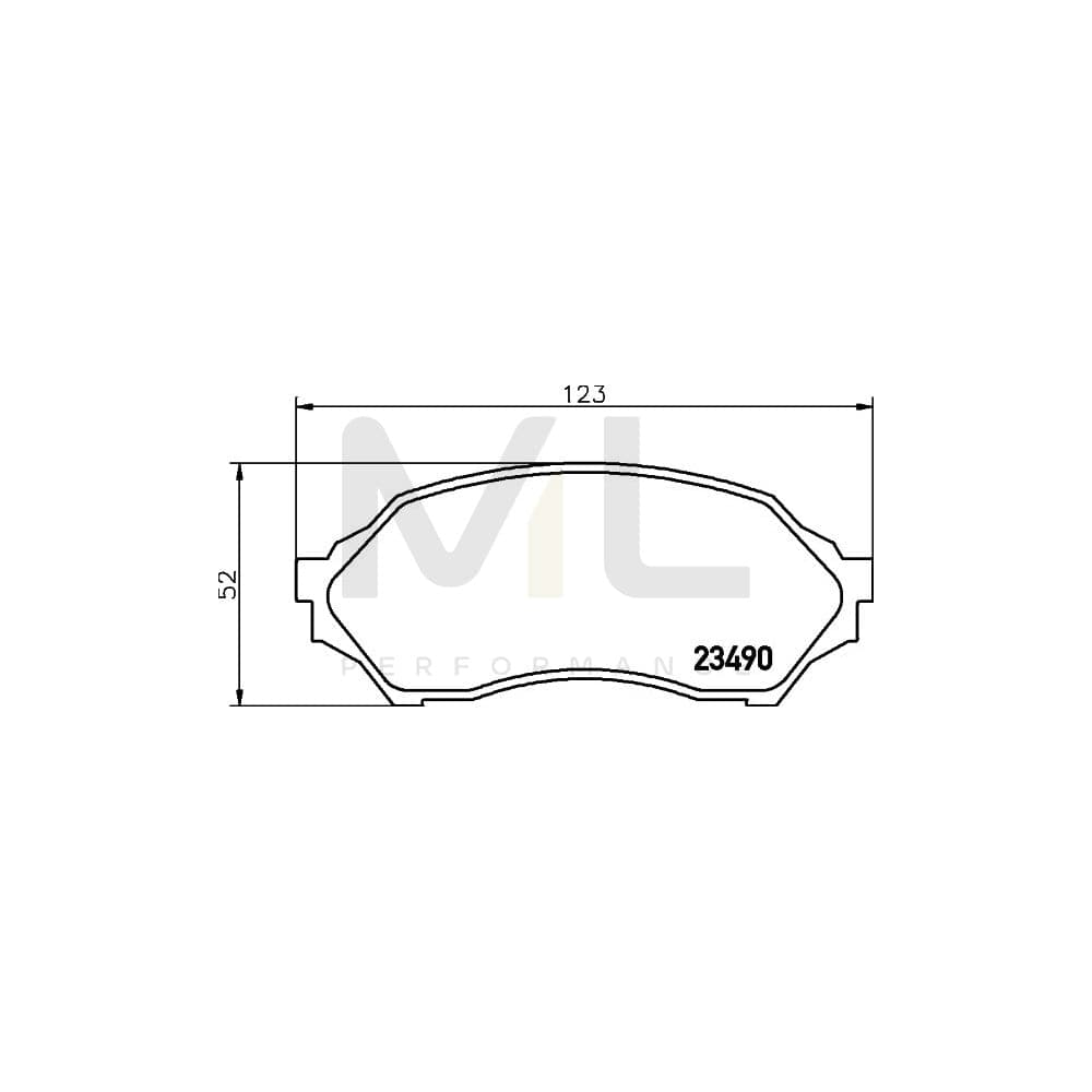 Hella 8DB 355 017-281 Brake Pad Set For Mazda 323 With Acoustic Wear Warning | ML Performance Car Parts