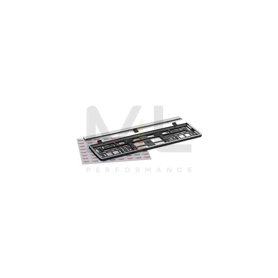 VIRAGE 93-035 Number plate holder Black, Chrome, frameless | ML Performance Car Parts