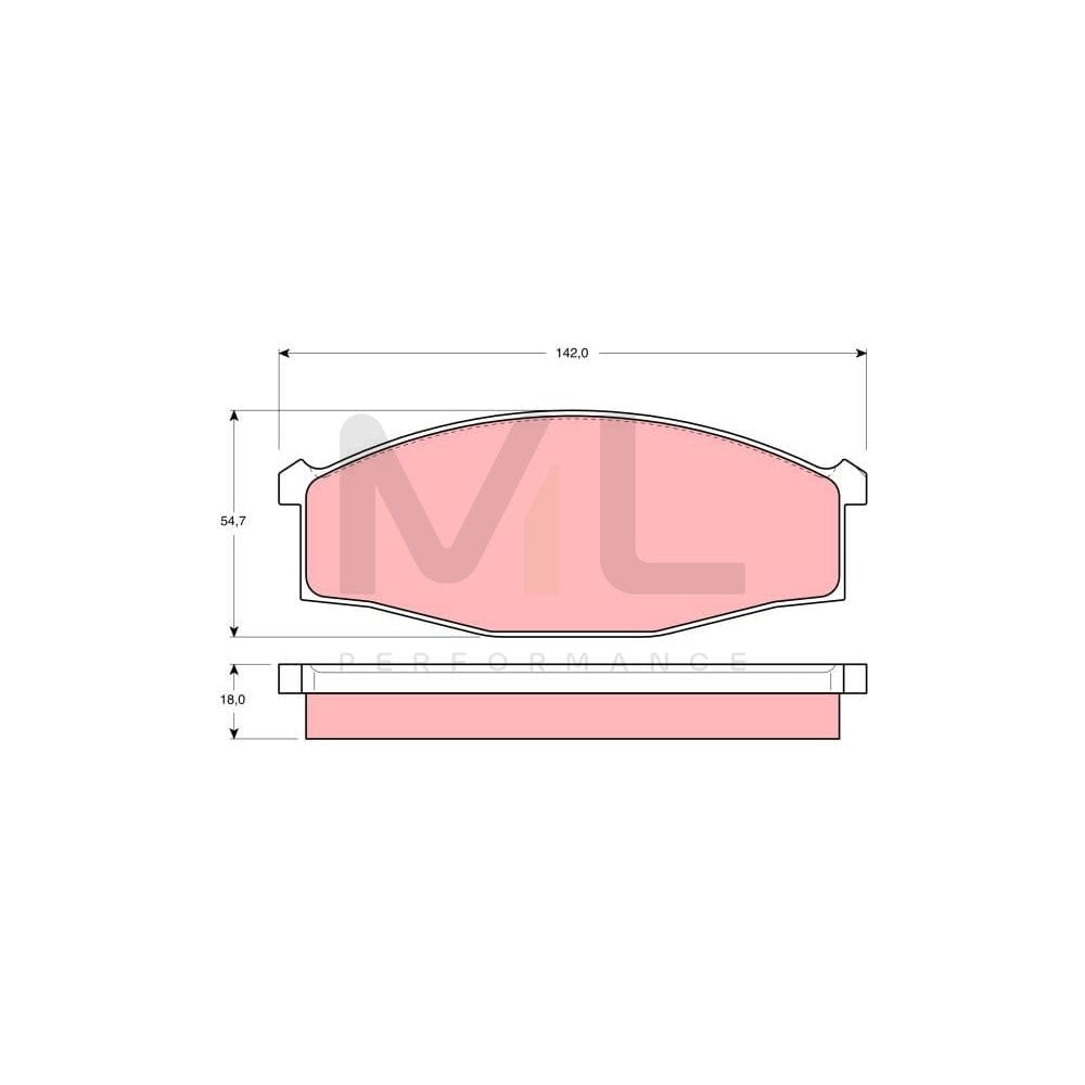 TRW Gdb3117 Brake Pad Set Not Prepared For Wear Indicator | ML Performance Car Parts