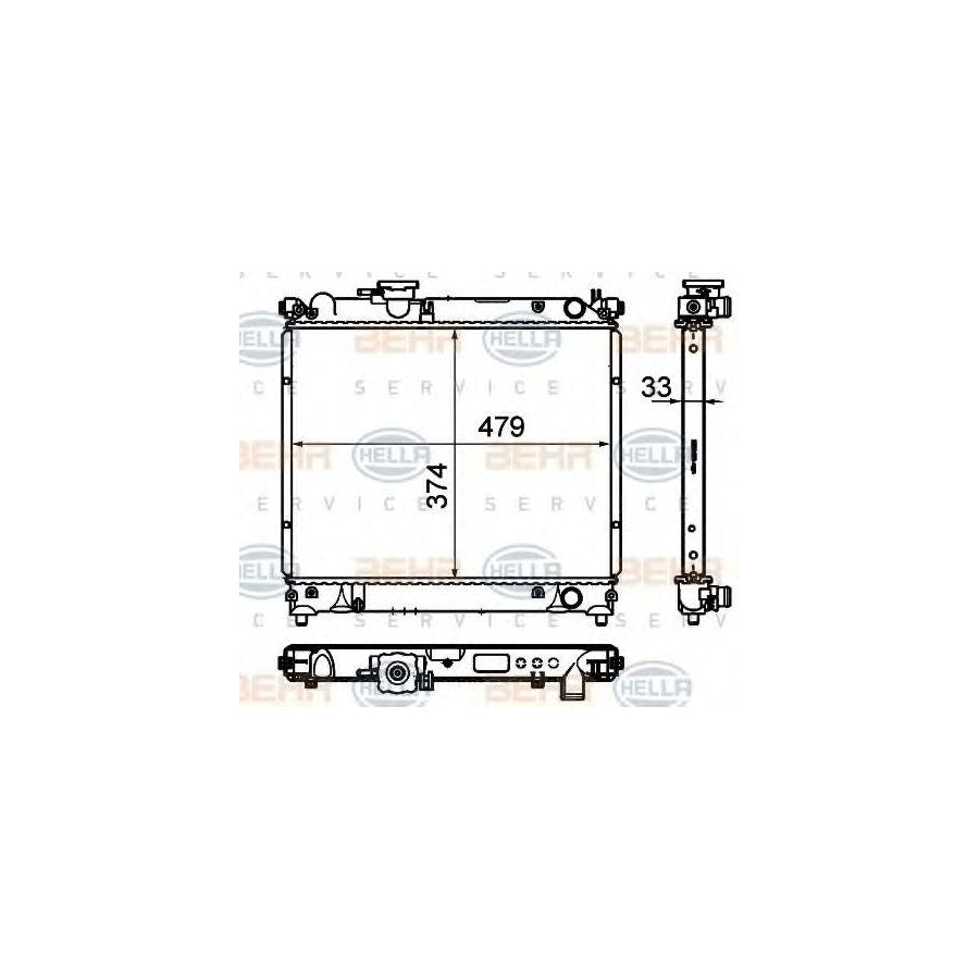 Hella 8MK 376 716-411 Engine Radiator