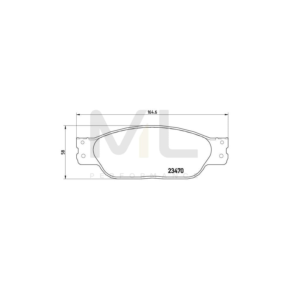 Brembo P 36 016 Brake Pad Set With Acoustic Wear Warning | ML Performance Car Parts