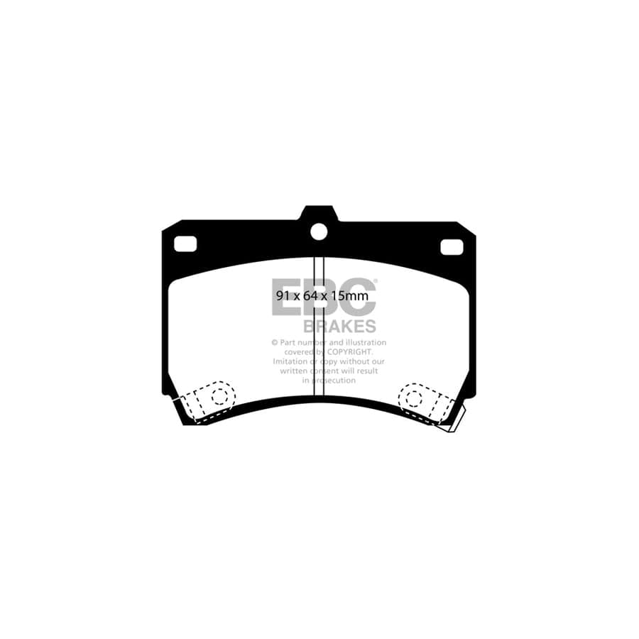 EBC PD01KF771 Kia Rio (DC) Greenstuff Front Brake Pad & Plain Disc Kit  2 | ML Performance UK Car Parts