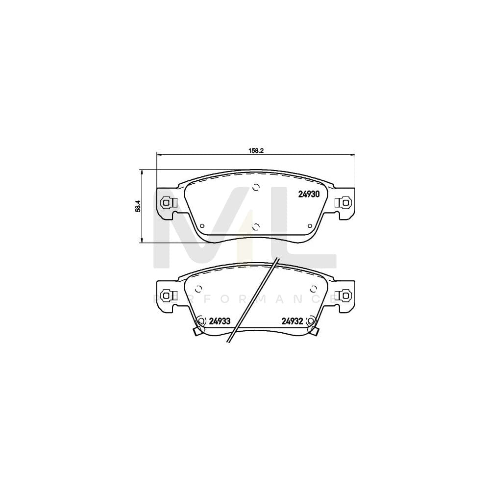 Hella 8DB 355 020-061 Brake Pad Set With Acoustic Wear Warning | ML Performance Car Parts