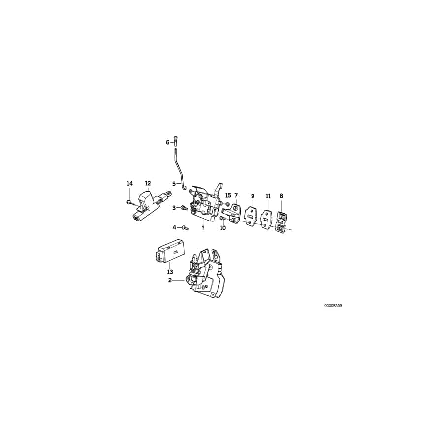 Genuine BMW 51218138924 E34 Door Lock Front Right (Inc. 525ix, M5 3.6 & 520i) | ML Performance UK Car Parts