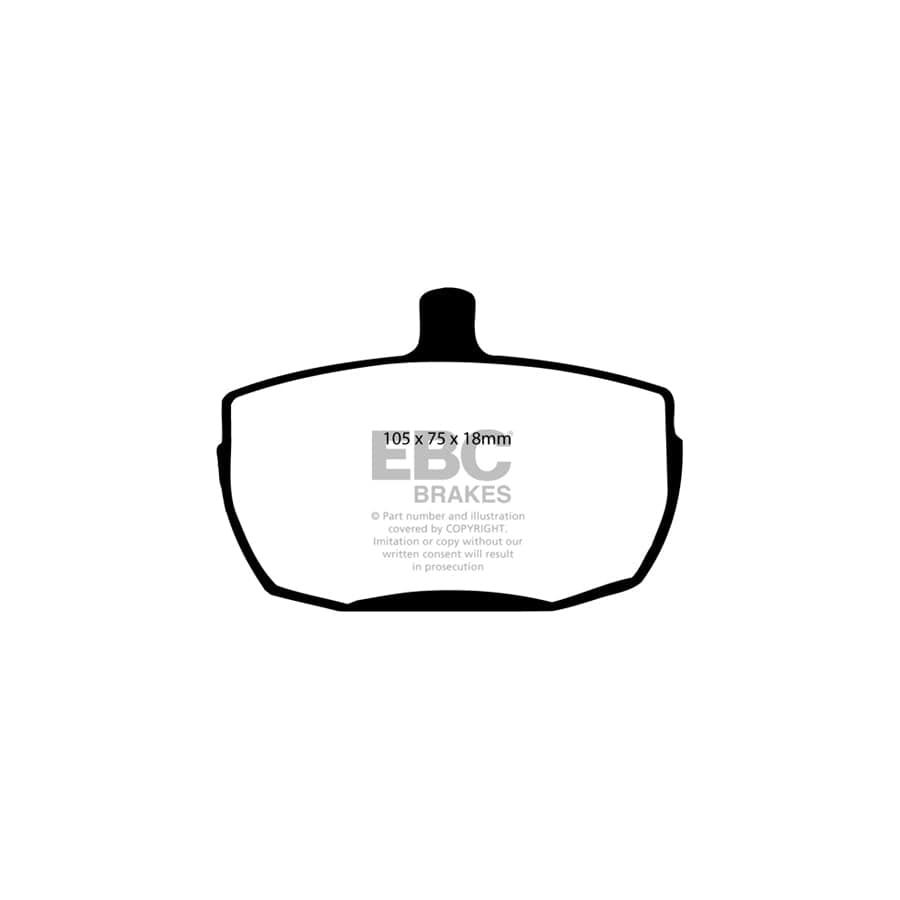 EBC PD03KF1051 Rover SD1 Yellowstuff Front Brake Pad & Plain Disc Kit 2 | ML Performance UK Car Parts