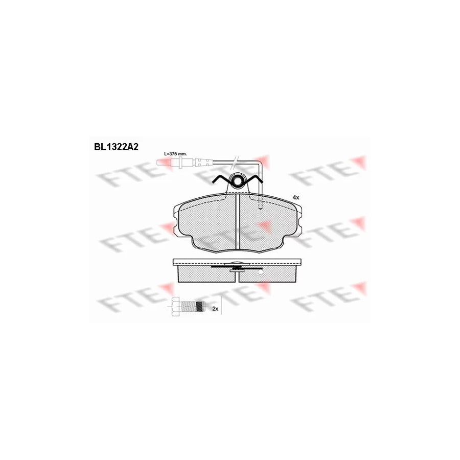 Fte BL1322A2 Brake Pad Set For CitroÃ«n Zx | ML Performance UK Car Parts