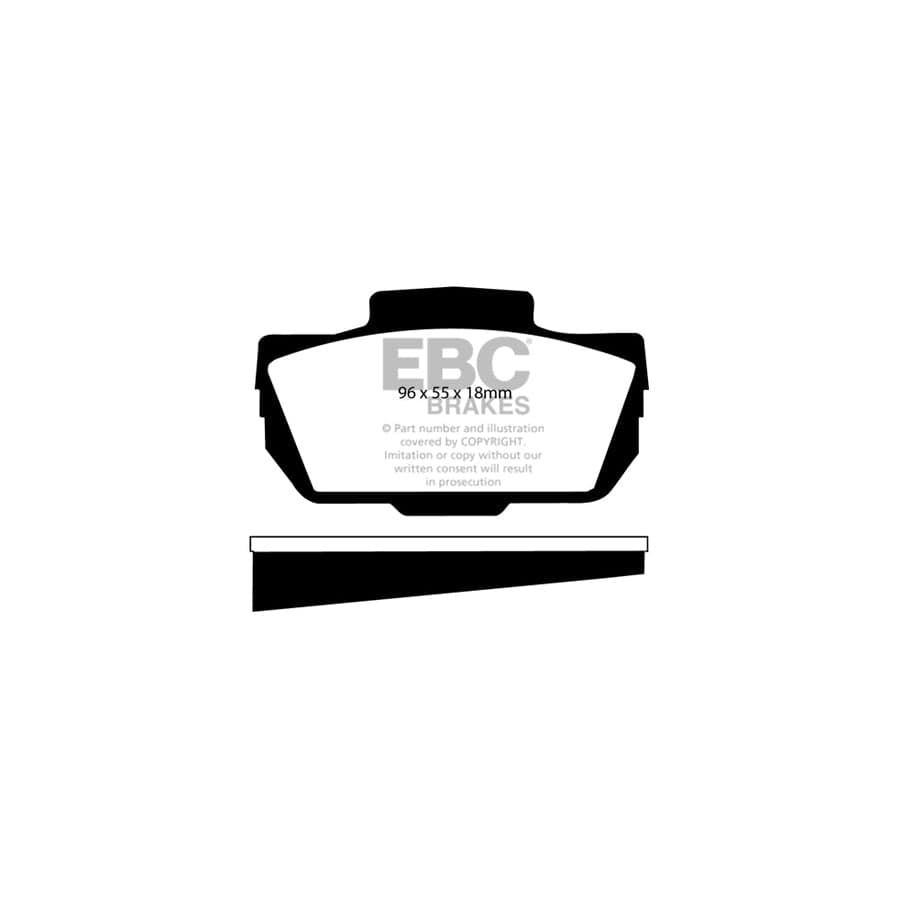 EBC PD03KF1054 Saab Yellowstuff Front Brake Pad & Plain Disc Kit 2 | ML Performance UK Car Parts