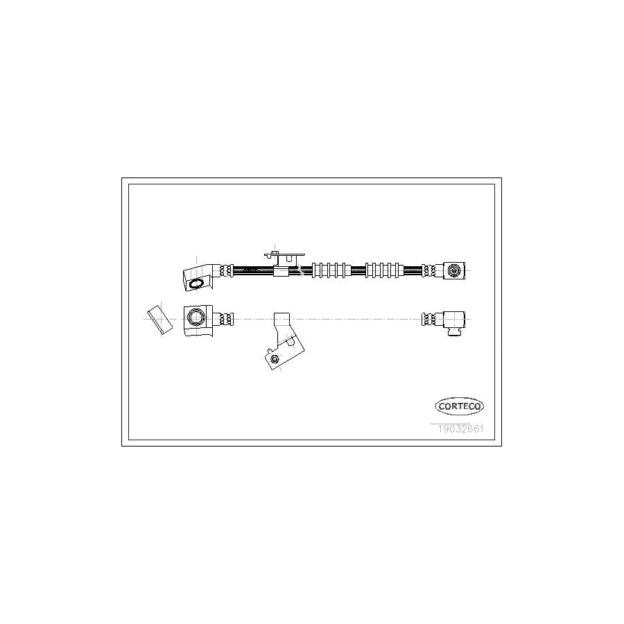 Corteco 19032661 Brake Hose For Chrysler Voyager Ii (Es) | ML Performance UK