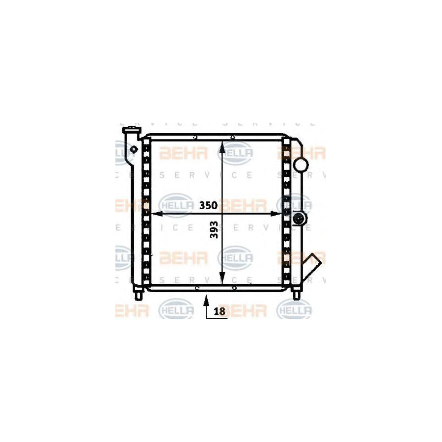 Hella 8MK 376 716-381 Engine Radiator