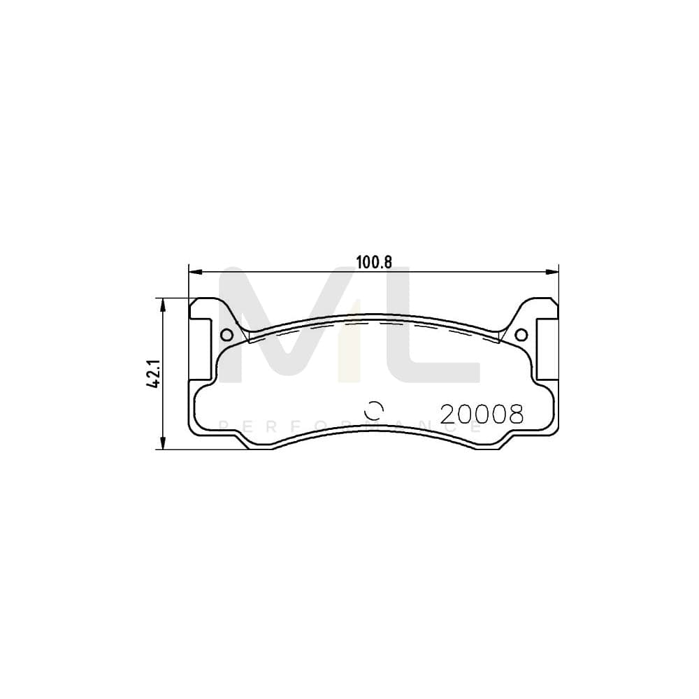 Hella 8DB 355 005-701 Brake Pad Set Not Prepared For Wear Indicator | ML Performance Car Parts