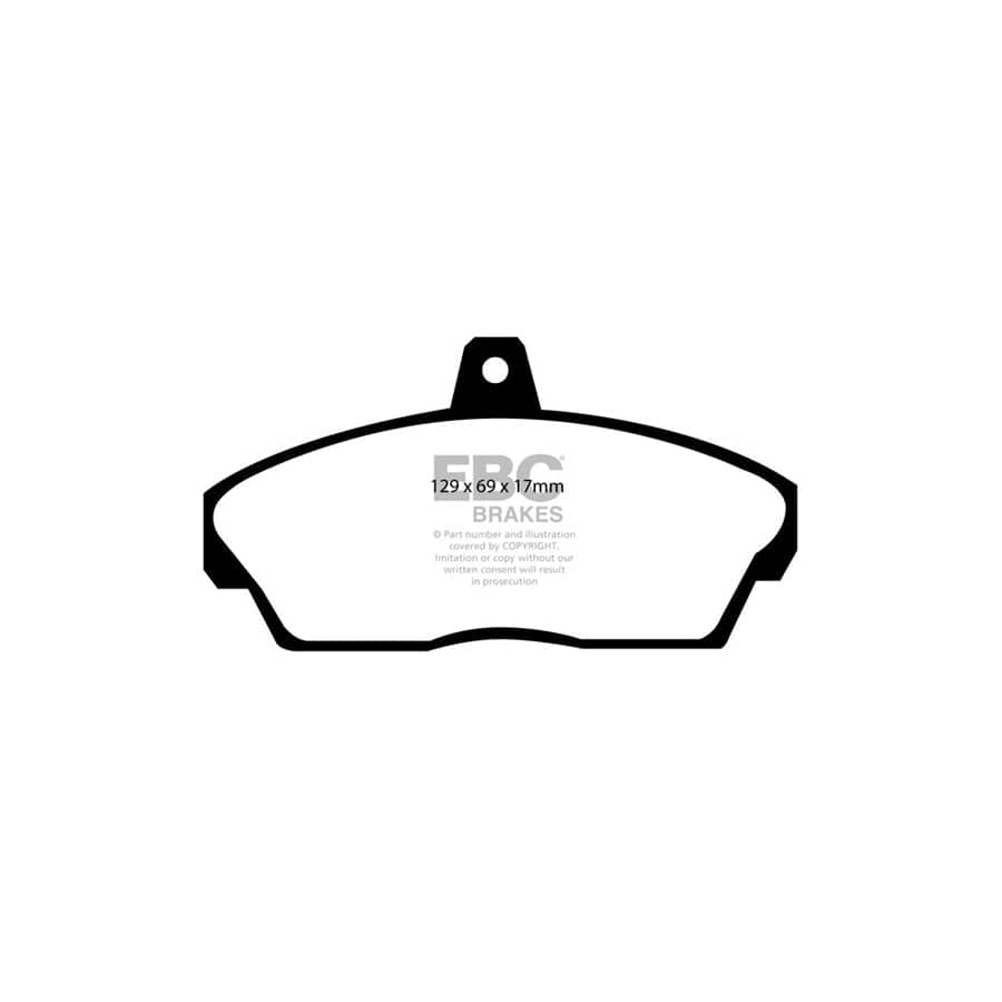 EBC PD03KF1053 Rover 800 Yellowstuff Front Brake Pad & Plain Disc Kit - Girling/TRW Caliper 2 | ML Performance UK Car Parts