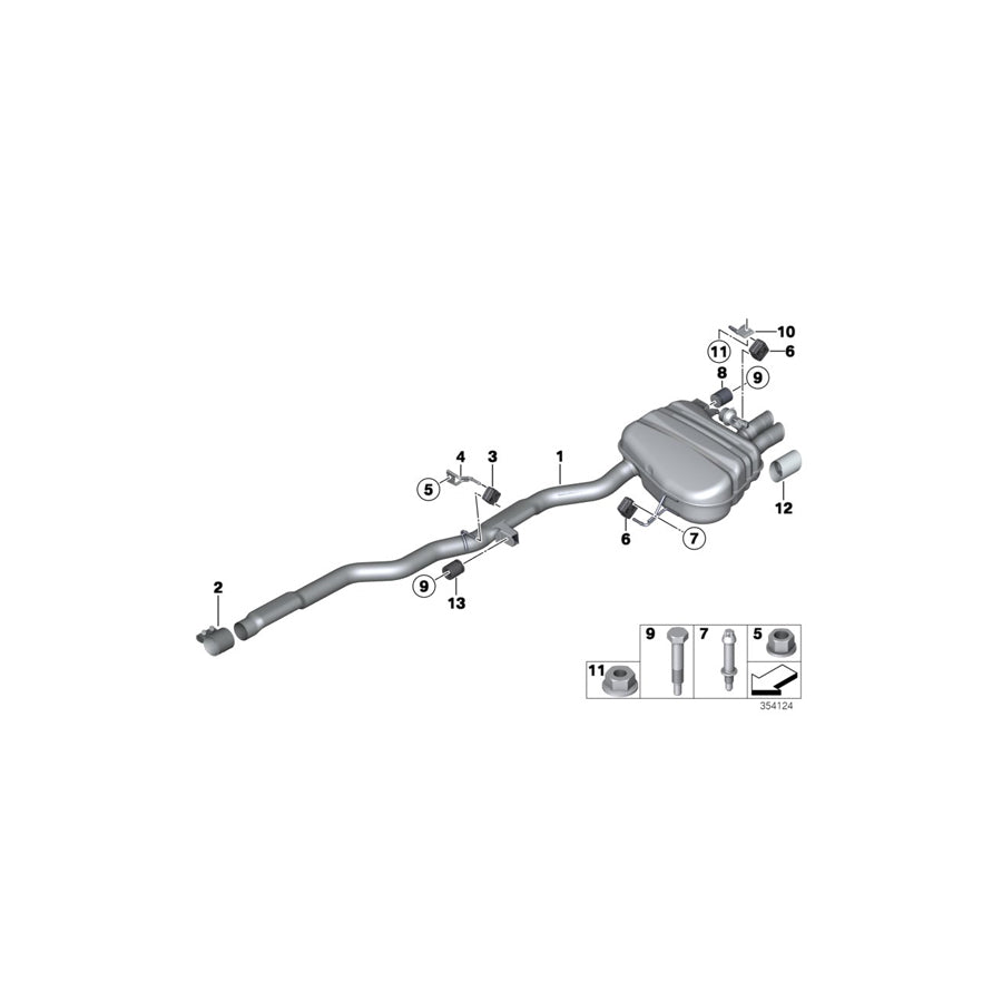 Genuine BMW 18307629933 F10 F11 Bracket, Resonator, Rear Left (Inc. 528iX, 528i & 520i) | ML Performance UK