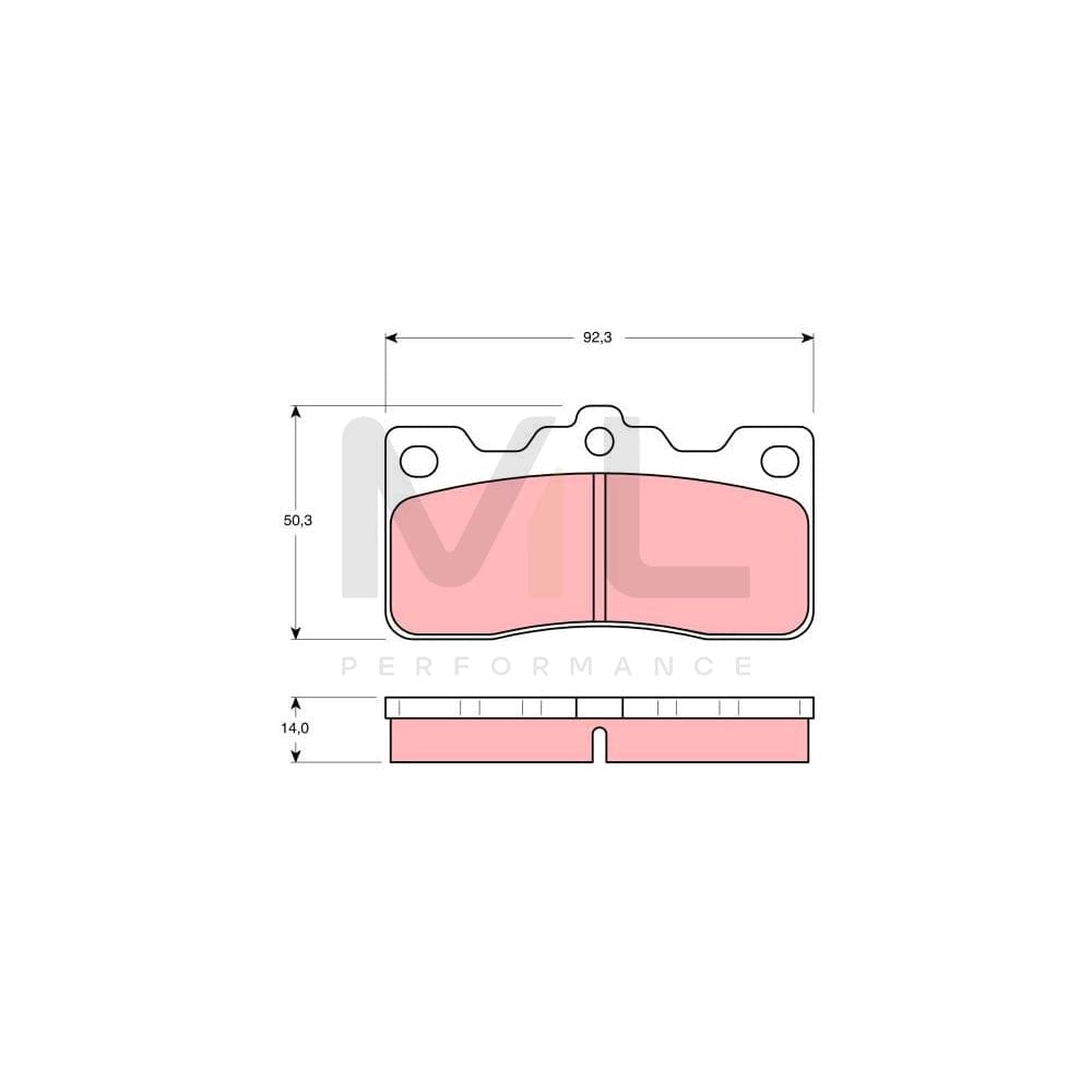 TRW Gdb193 Brake Pad Set Not Prepared For Wear Indicator | ML Performance Car Parts