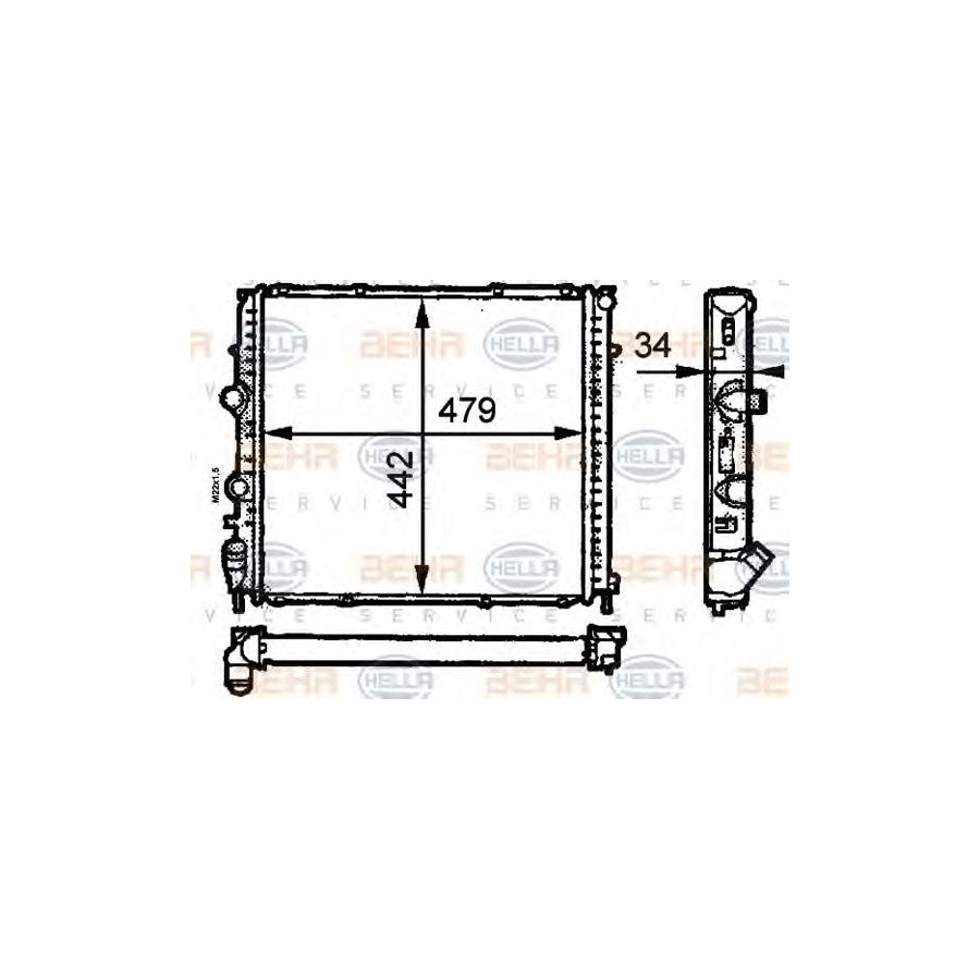 Hella 8MK 376 716-371 Engine Radiator For Renault Kangoo