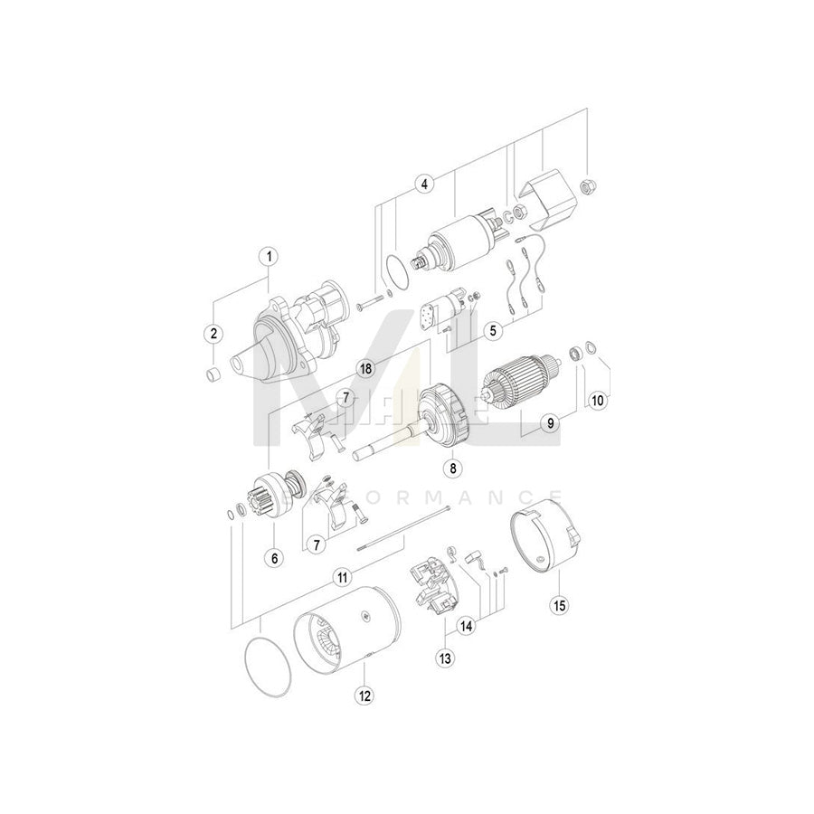 MAHLE ORIGINAL MS 117 Starter motor 12V 4,2kW, Teeth Quant.: 10 | ML Performance Car Parts