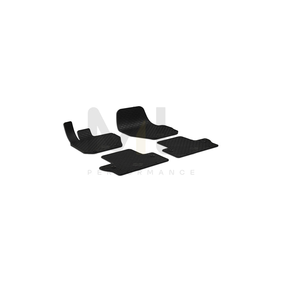 WALSER Tailored 50801 Floor mat set Elastomer, Front and Rear, Quantity: 4, Black | ML Performance Car Parts