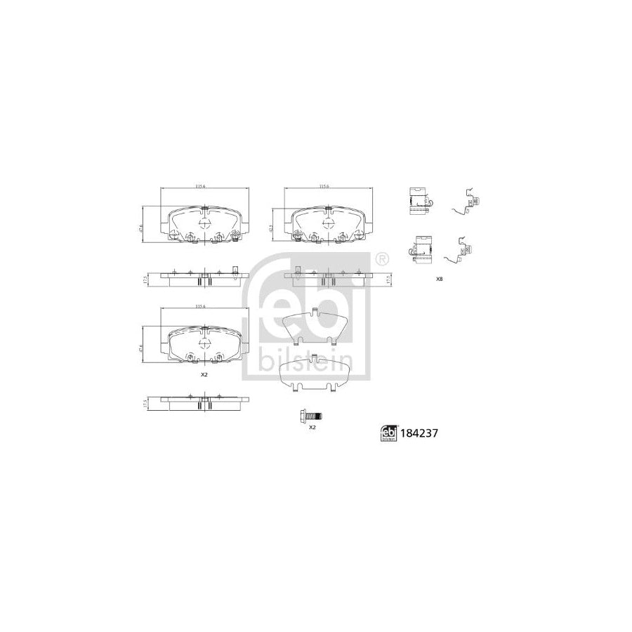 Febi Bilstein 184237 Brake Pad Set