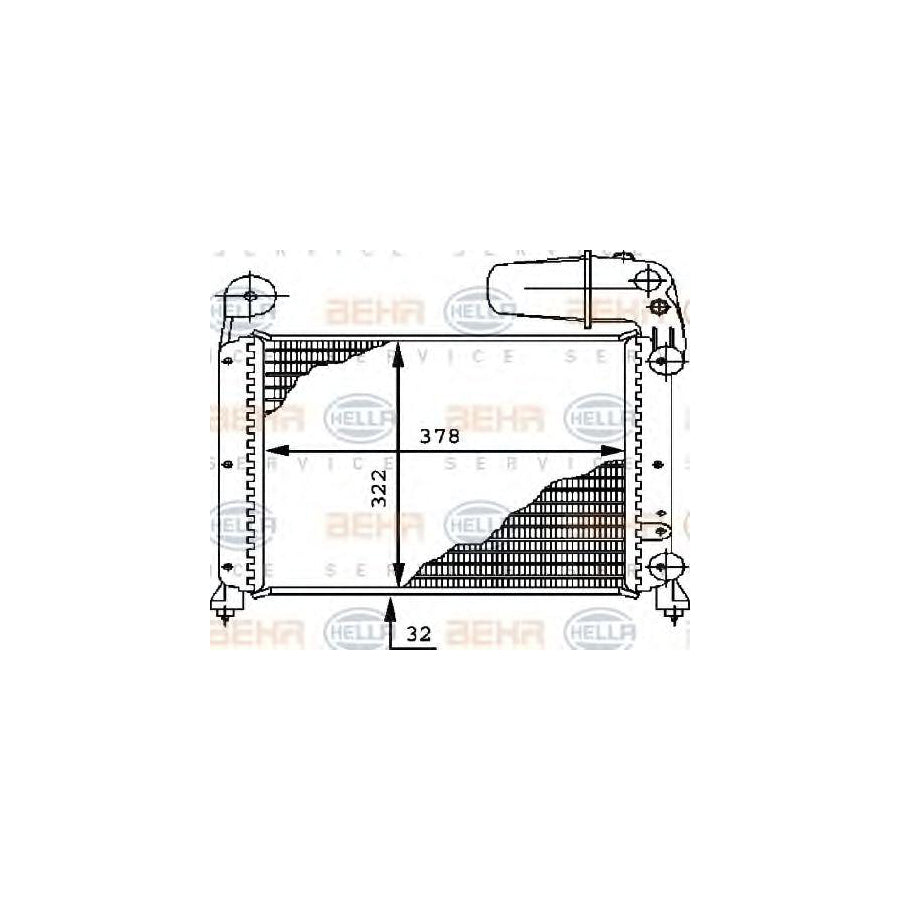 Hella 8MK 376 716-341 Engine Radiator