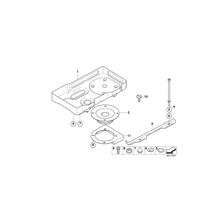 Genuine BMW 51717188481 E93 F33 Battery Tray (Inc. 430d, 428iX & 318i) | ML Performance UK