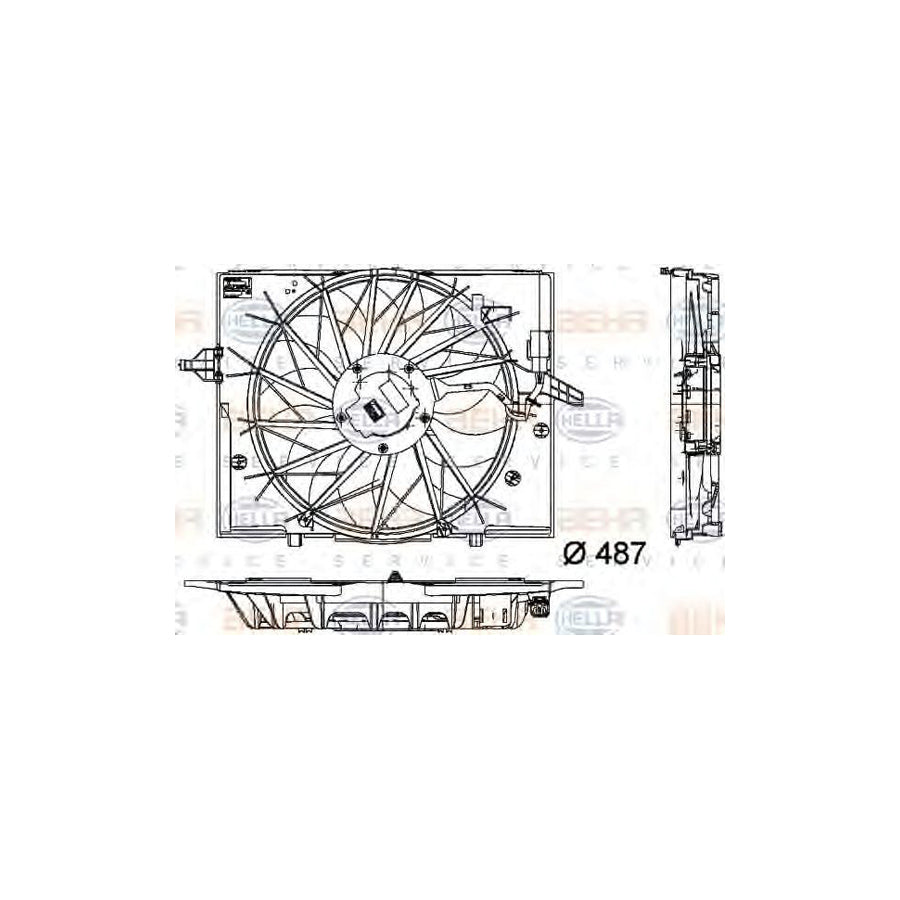 Hella 8EW 351 034-271 Fan, Radiator