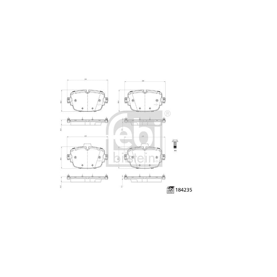 Febi Bilstein 184235 Brake Pad Set