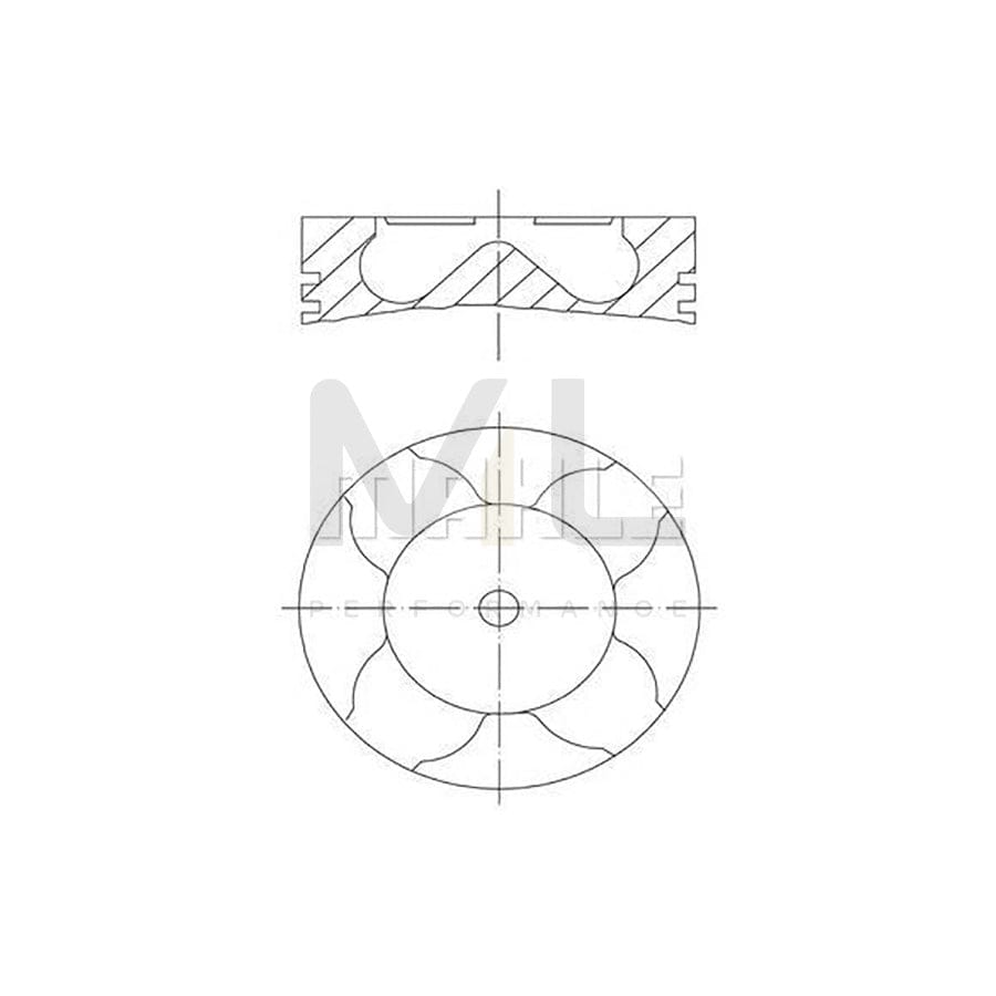 MAHLE ORIGINAL 081 PI 00103 002 Piston 84,50 mm, with cooling duct, with piston ring carrier | ML Performance Car Parts