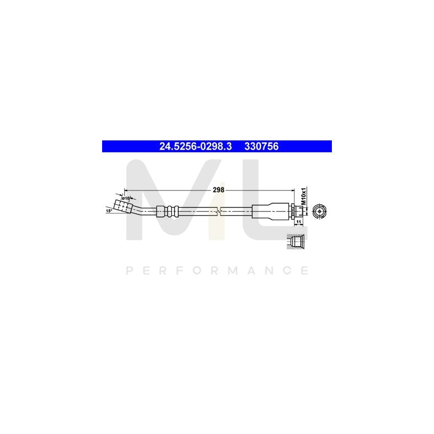 ATE 24.5256-0298.3 Brake Hose 298mm, M10x1 | ML Performance Car Parts