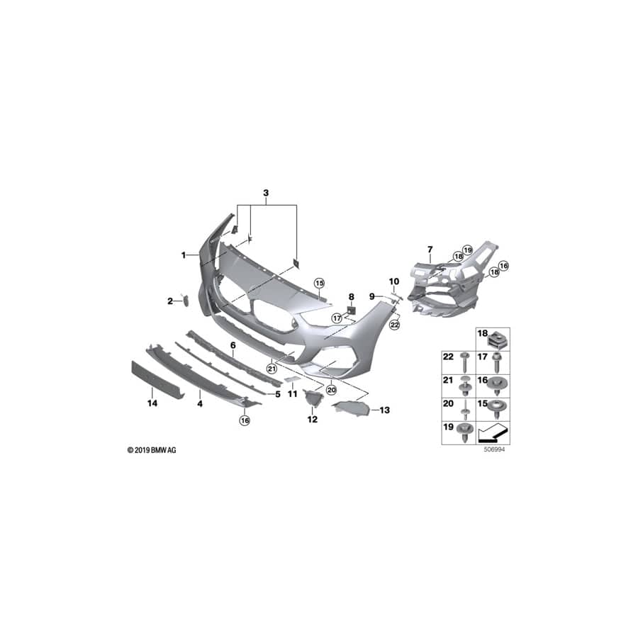 Genuine BMW 51118075515 F44 Mount, Bumper Left MPA (Inc.  & M235iX) | ML Performance UK Car Parts