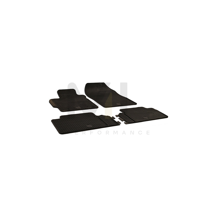 WALSER 50517 Floor mat set Elastomer, Front and Rear, Quantity: 4, Black | ML Performance Car Parts