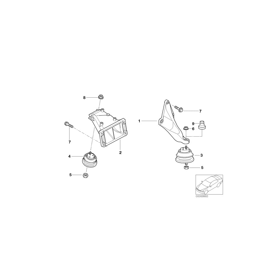 Genuine BMW 22116754609 E39 Nut (Inc. 530i) | ML Performance UK