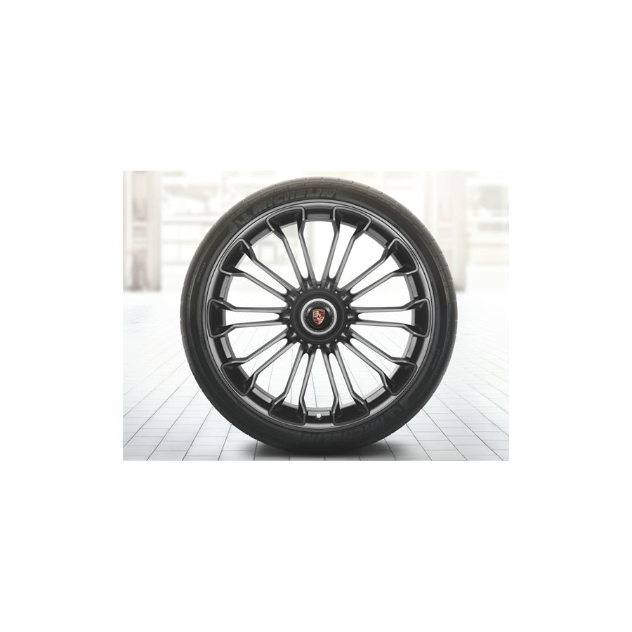 Genuine Porsche 20/21 918 Spyder In Platinum (Satin-Matt) Alloy Wheels & Summer Tyres Original Porsche | ML Performance UK Car Parts