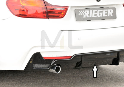 Rieger 00088070 BMW 4 Series F32 F33 F36 Rear Diffuser 1 | ML Performance UK Car Parts